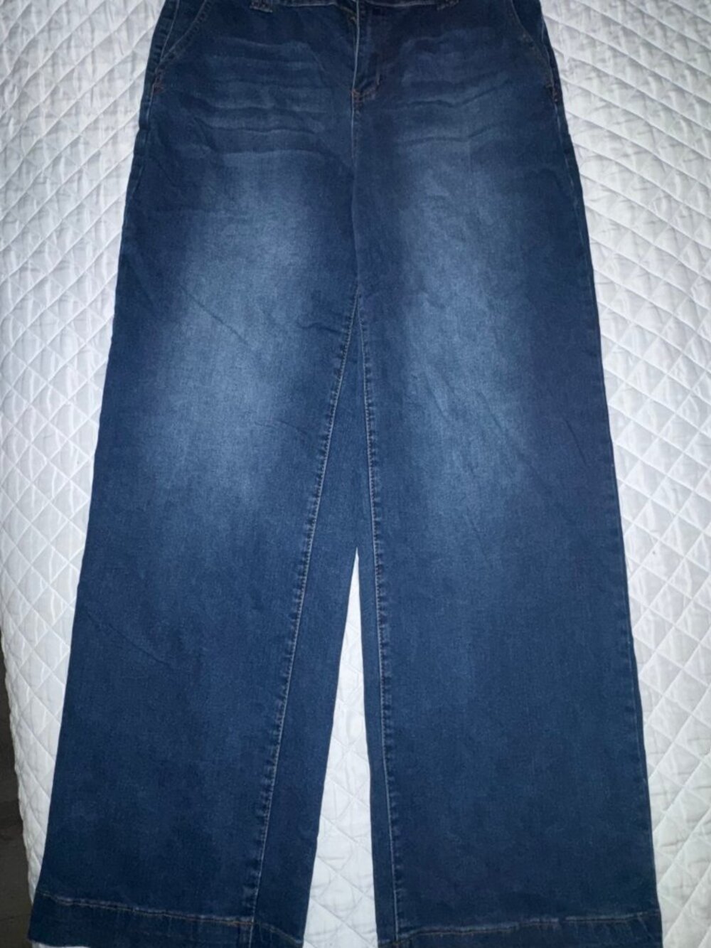 Wide Leg Blue Jeans Size 14